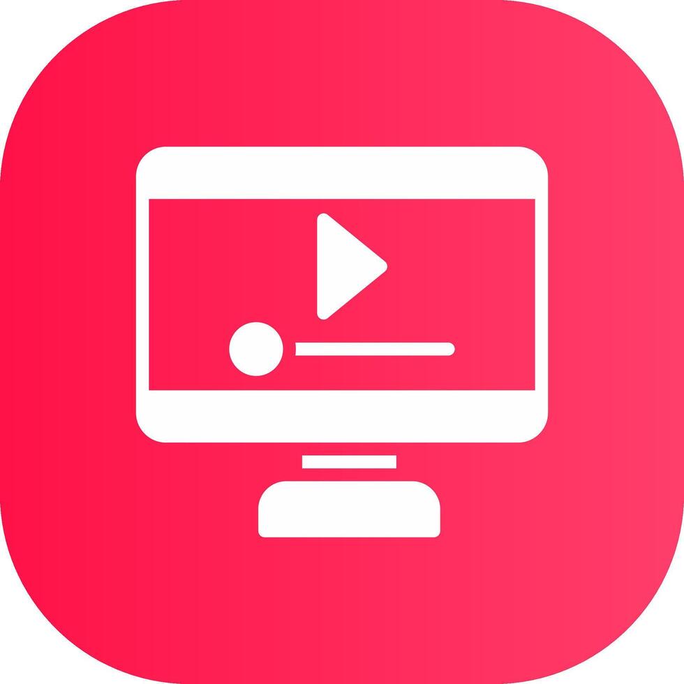 Video Player Creative Icon Design vector