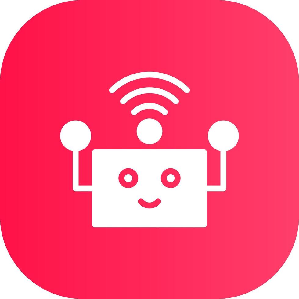 Robot Assistant Creative Icon Design vector
