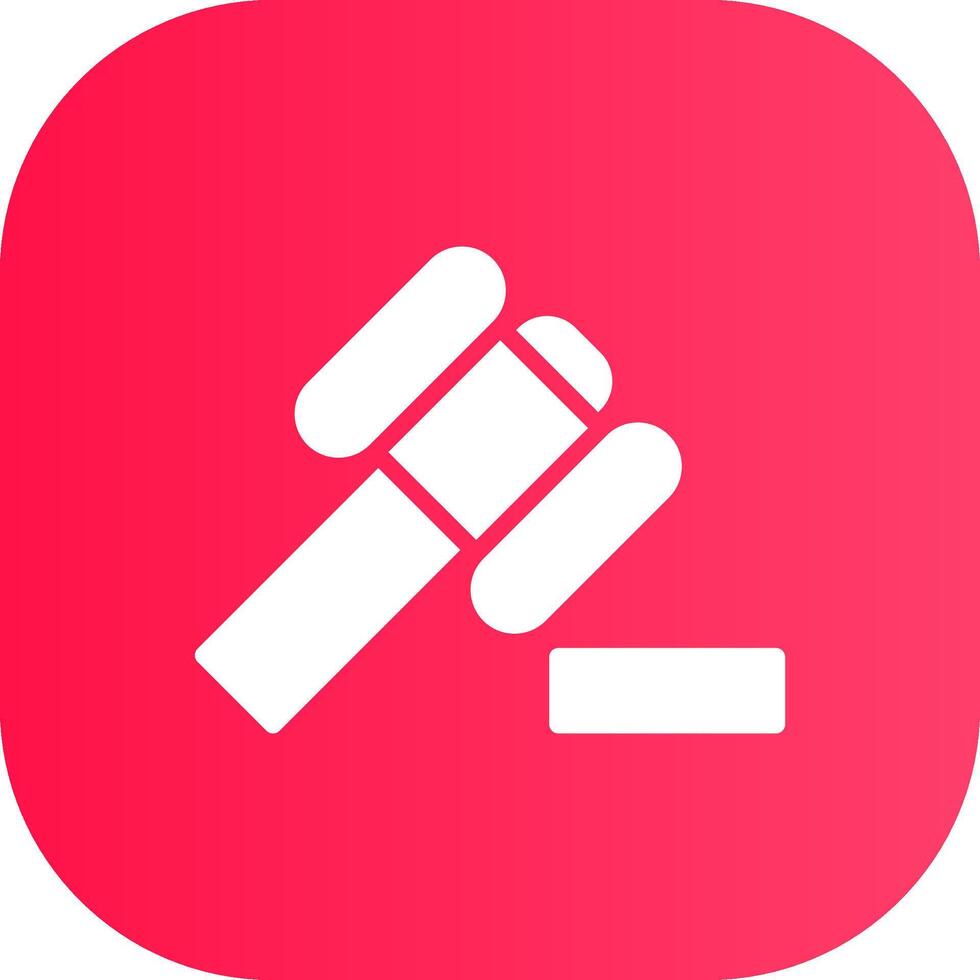 Law Hammer Creative Icon Design vector