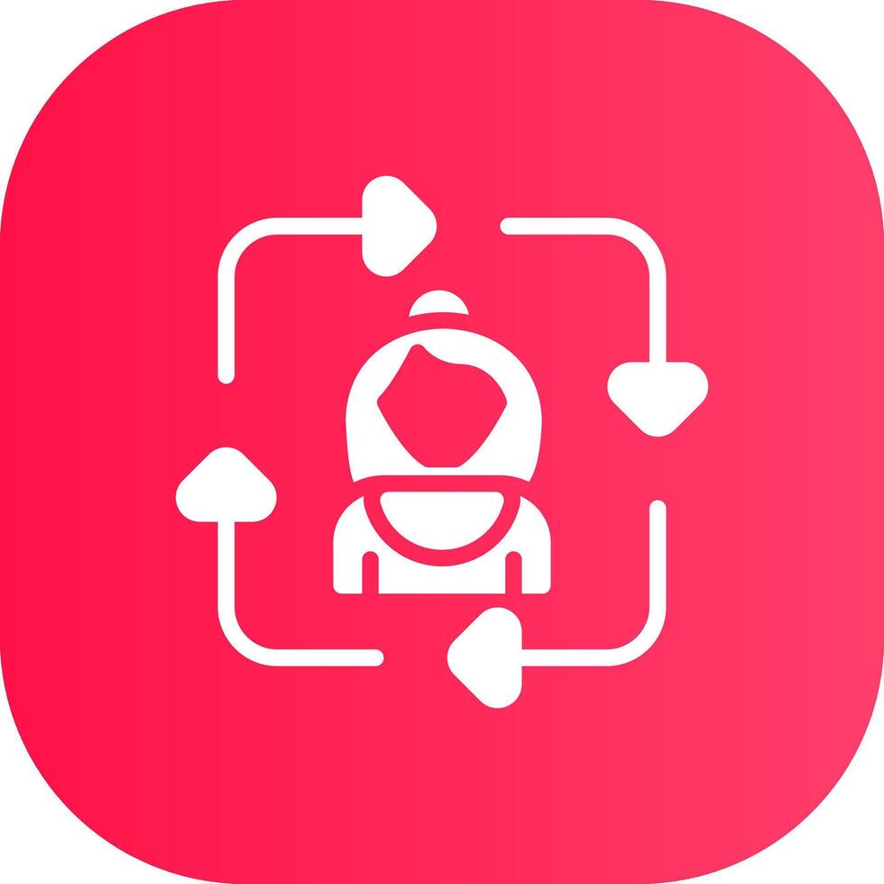 Job Rotation Creative Icon Design vector