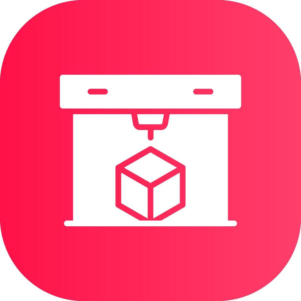 3D Printing Creative Icon Design vector