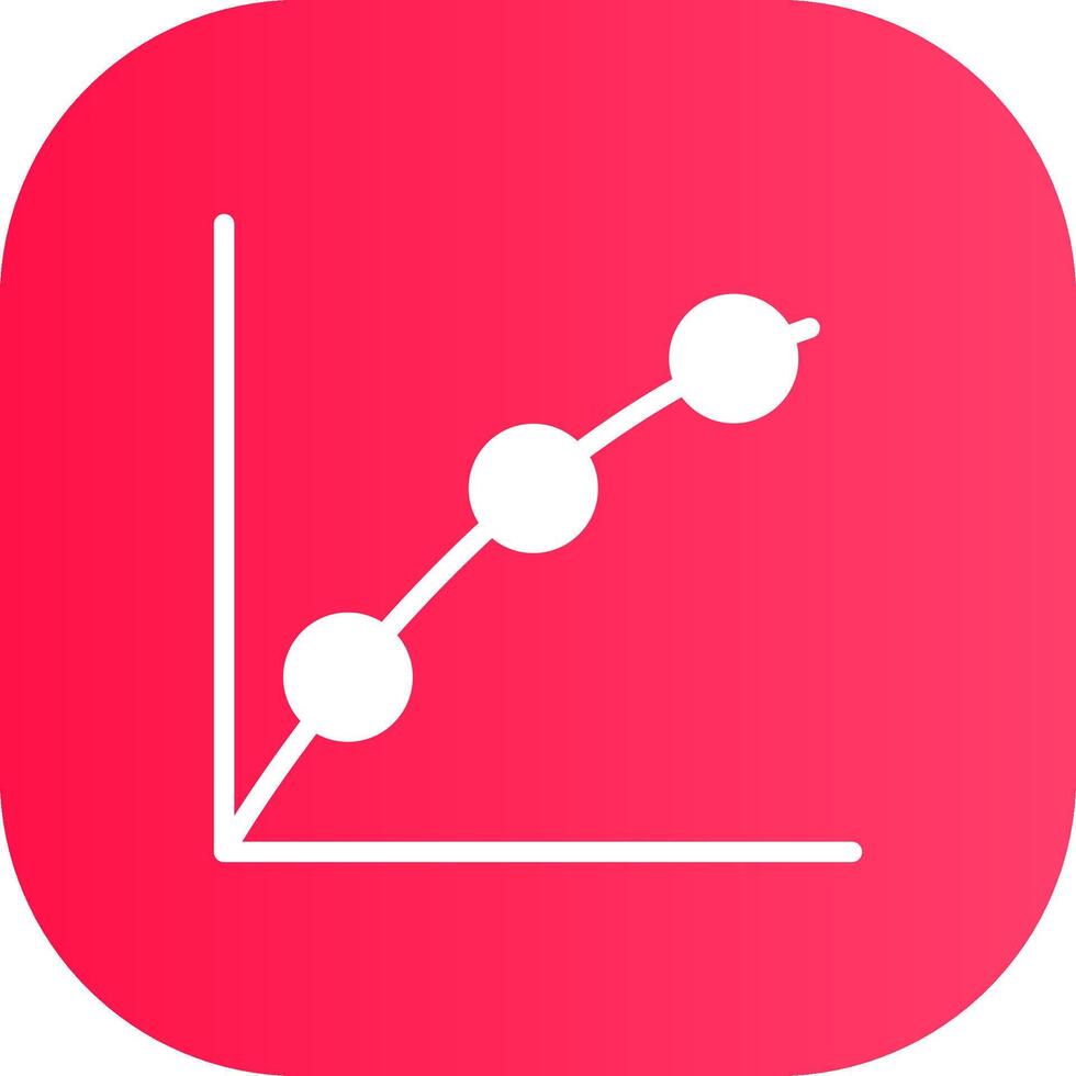 Marked Scatter With Straight Lines Creative Icon Design vector