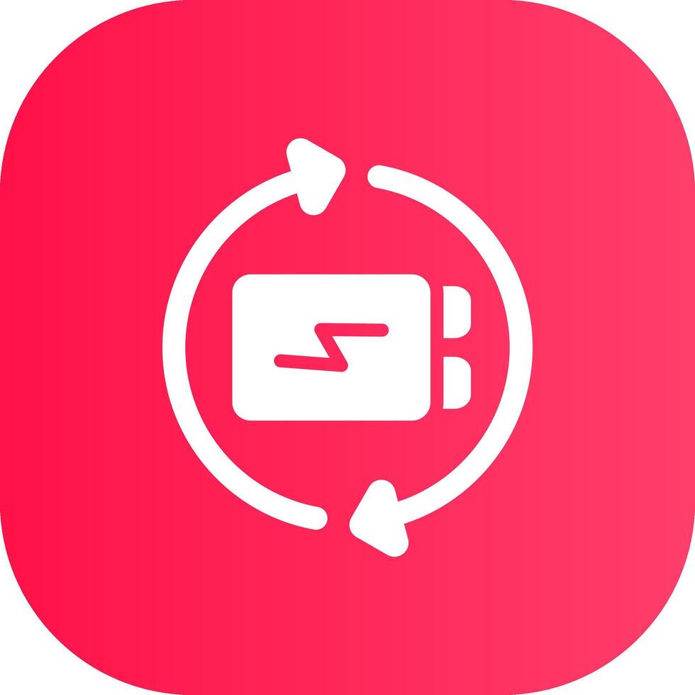 Battery Recycling Creative Icon Design vector