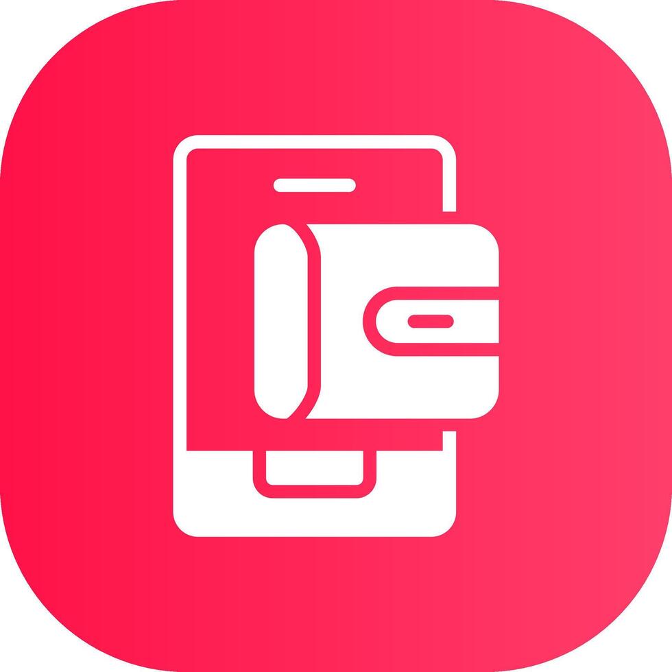 Mobile Wallet Creative Icon Design vector