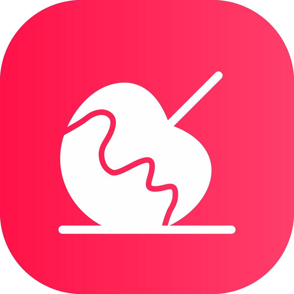 Caramel Apple Creative Icon Design vector