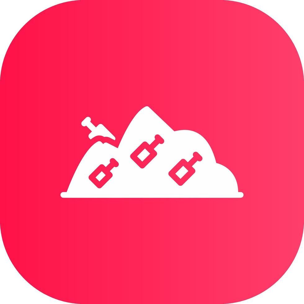 Landfill Creative Icon Design vector