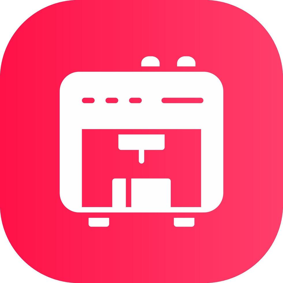 3D Printer Creative Icon Design vector