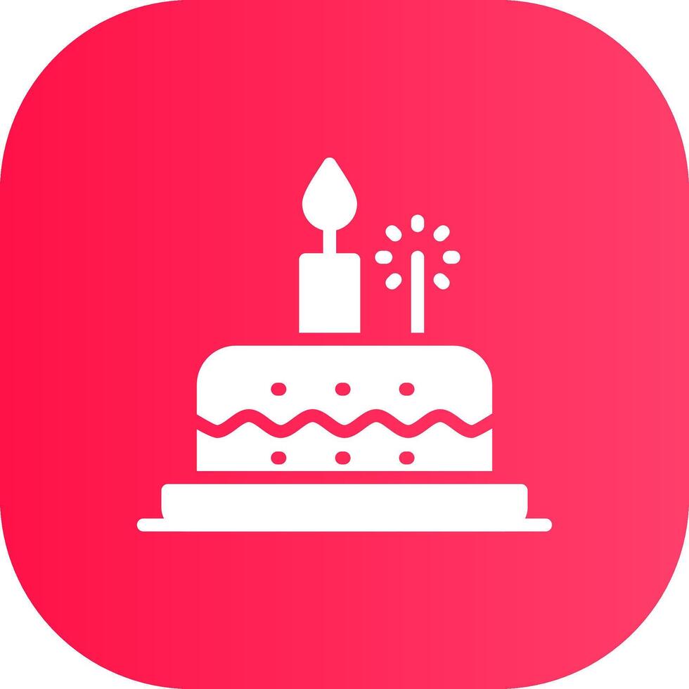 diseño de icono creativo de pastel de cumpleaños vector