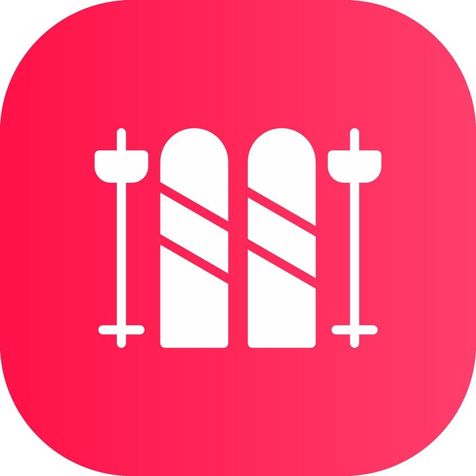 Skis Creative Icon Design vector