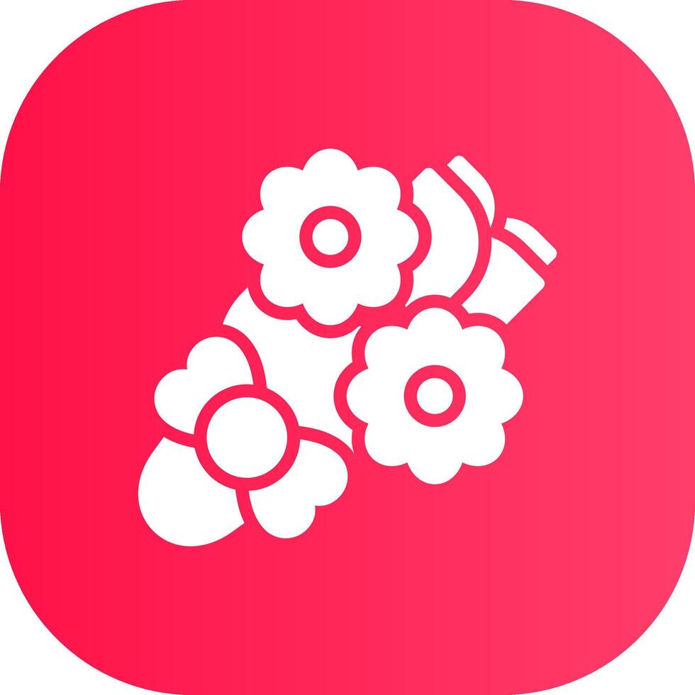 Flower Bouquet Creative Icon Design vector