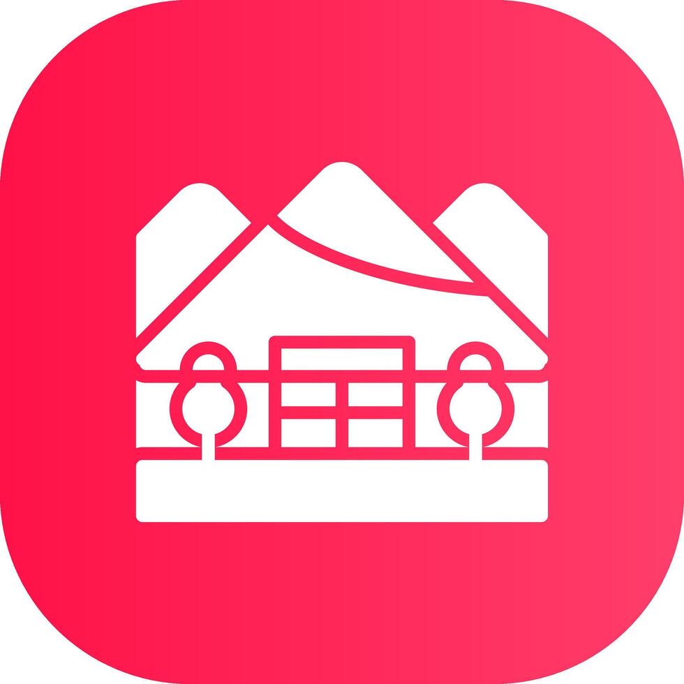Igloo Landscape Creative Icon Design vector