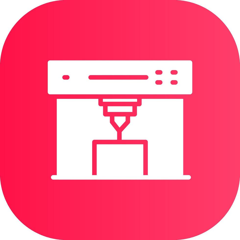 3d Printer Creative Icon Design vector