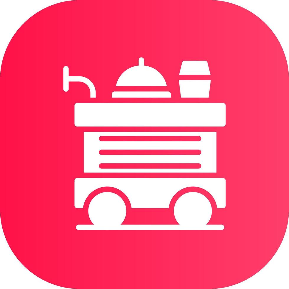 Food Trolley Creative Icon Design vector