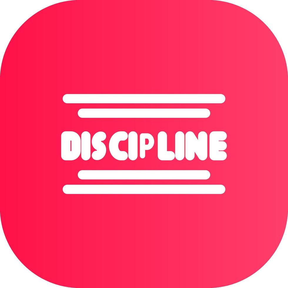 Discipline Creative Icon Design vector