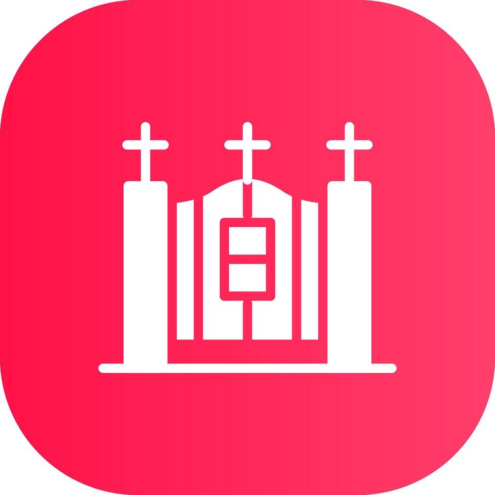 Cemetery Gate Creative Icon Design vector