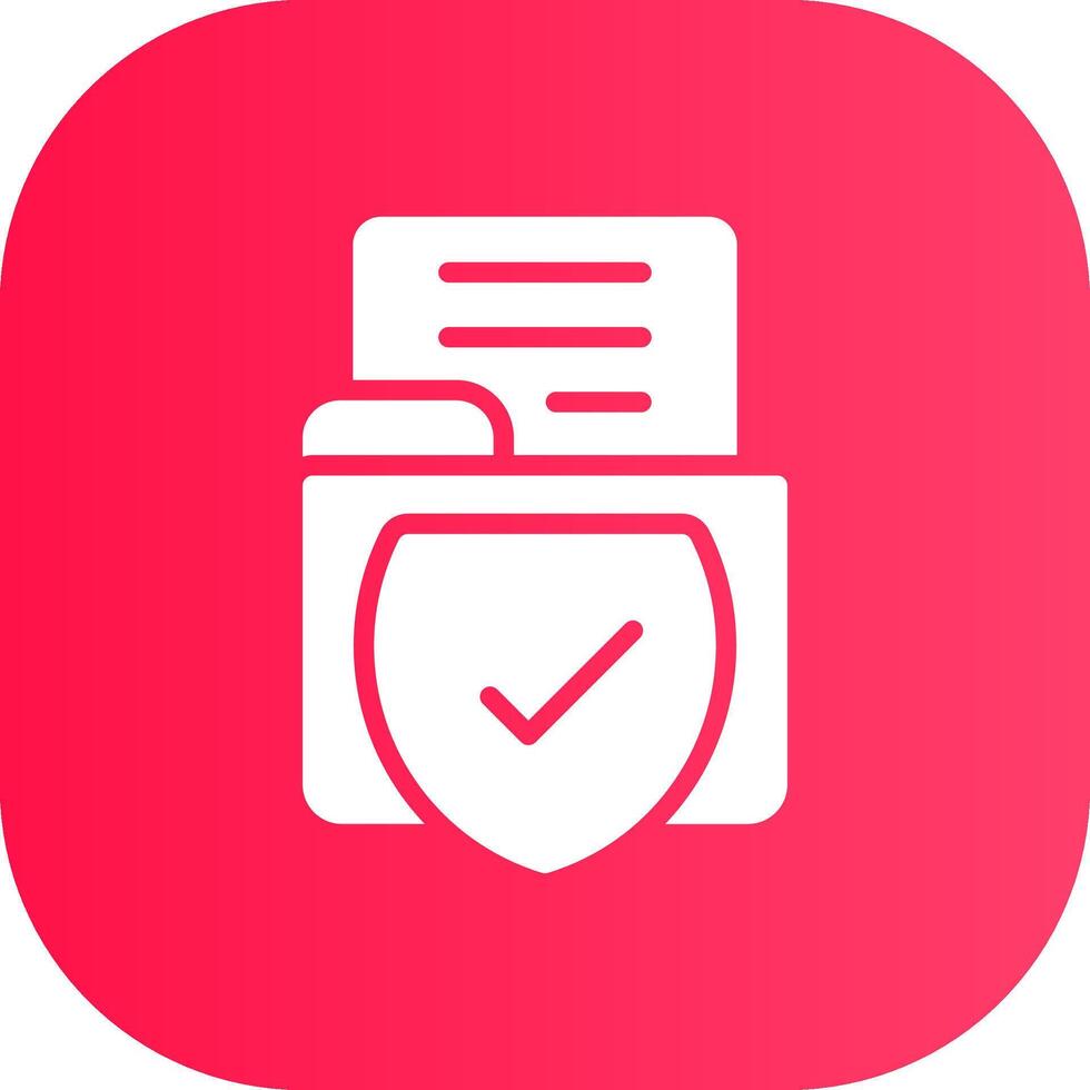 Secured Backup Creative Icon Design vector