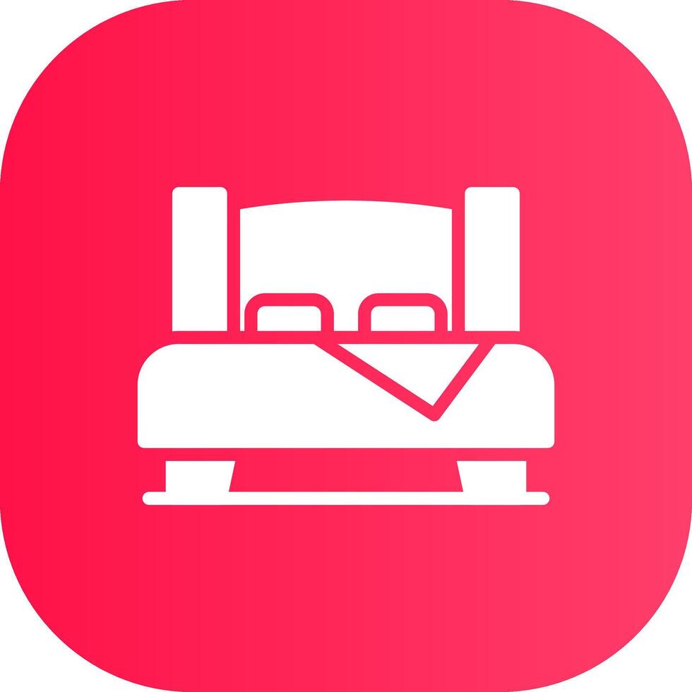 Double Bed Creative Icon Design vector