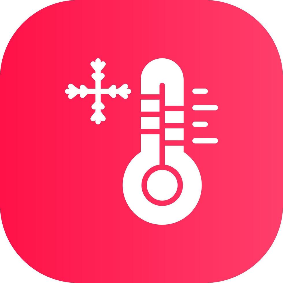 Cold Temperature Creative Icon Design vector