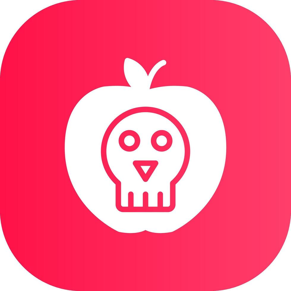 diseño de icono creativo de manzana envenenada vector