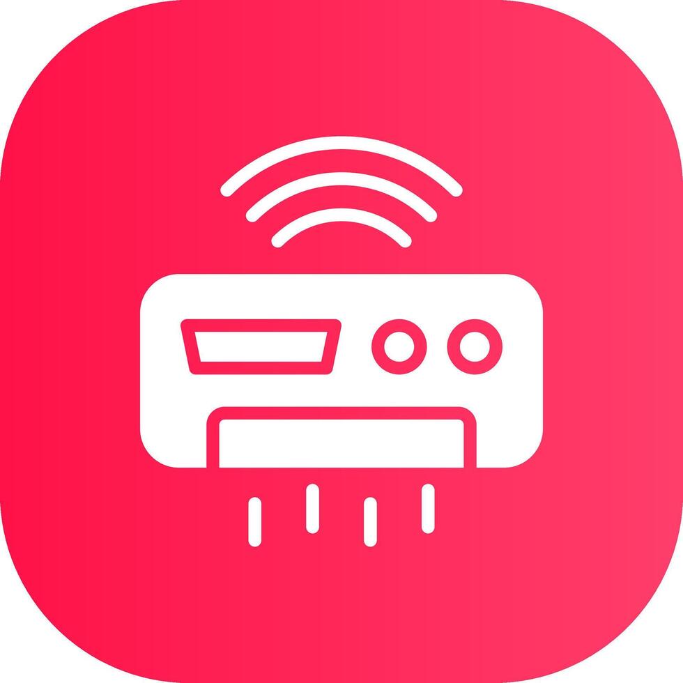 Smart Air Conditioner Creative Icon Design vector