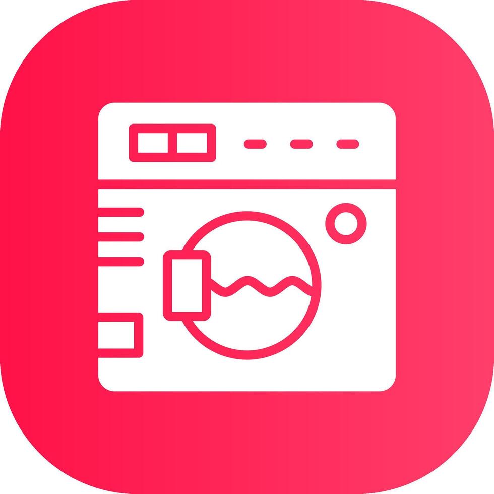 Washing Machine Creative Icon Design vector