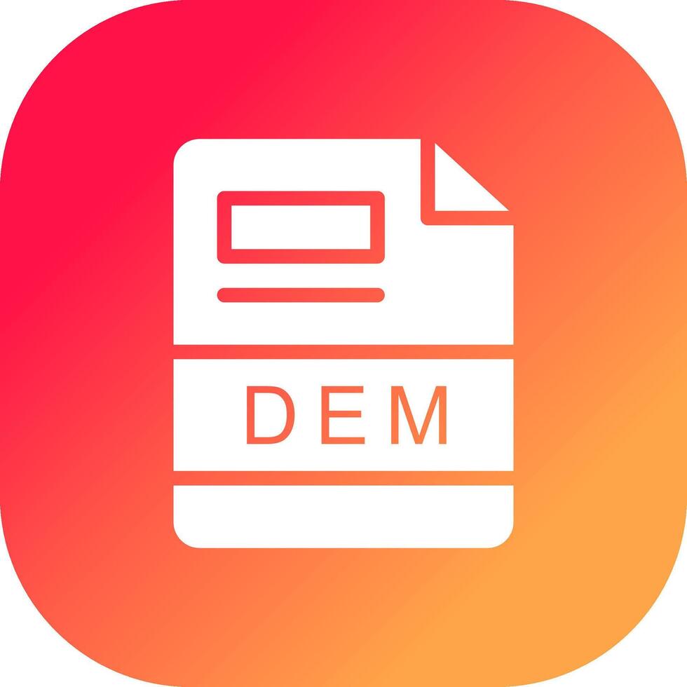 DEM Creative Icon Design vector