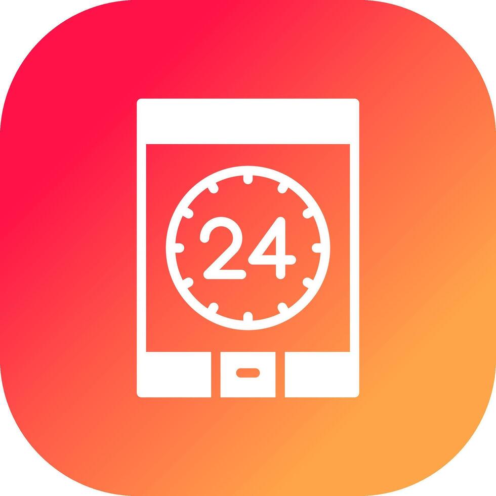 24 Hour Service Creative Icon Design vector