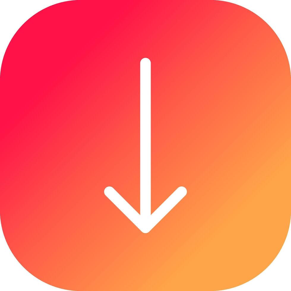 Down Arrow Creative Icon Design vector