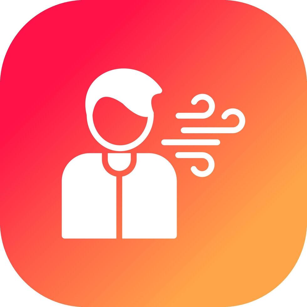 Shortness of Breath Creative Icon Design vector
