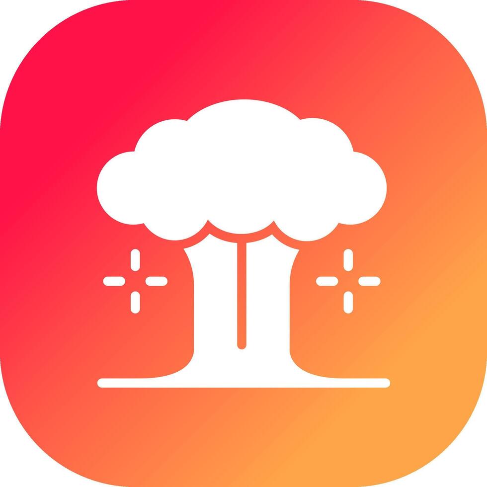 Nuclear Explosion Creative Icon Design vector