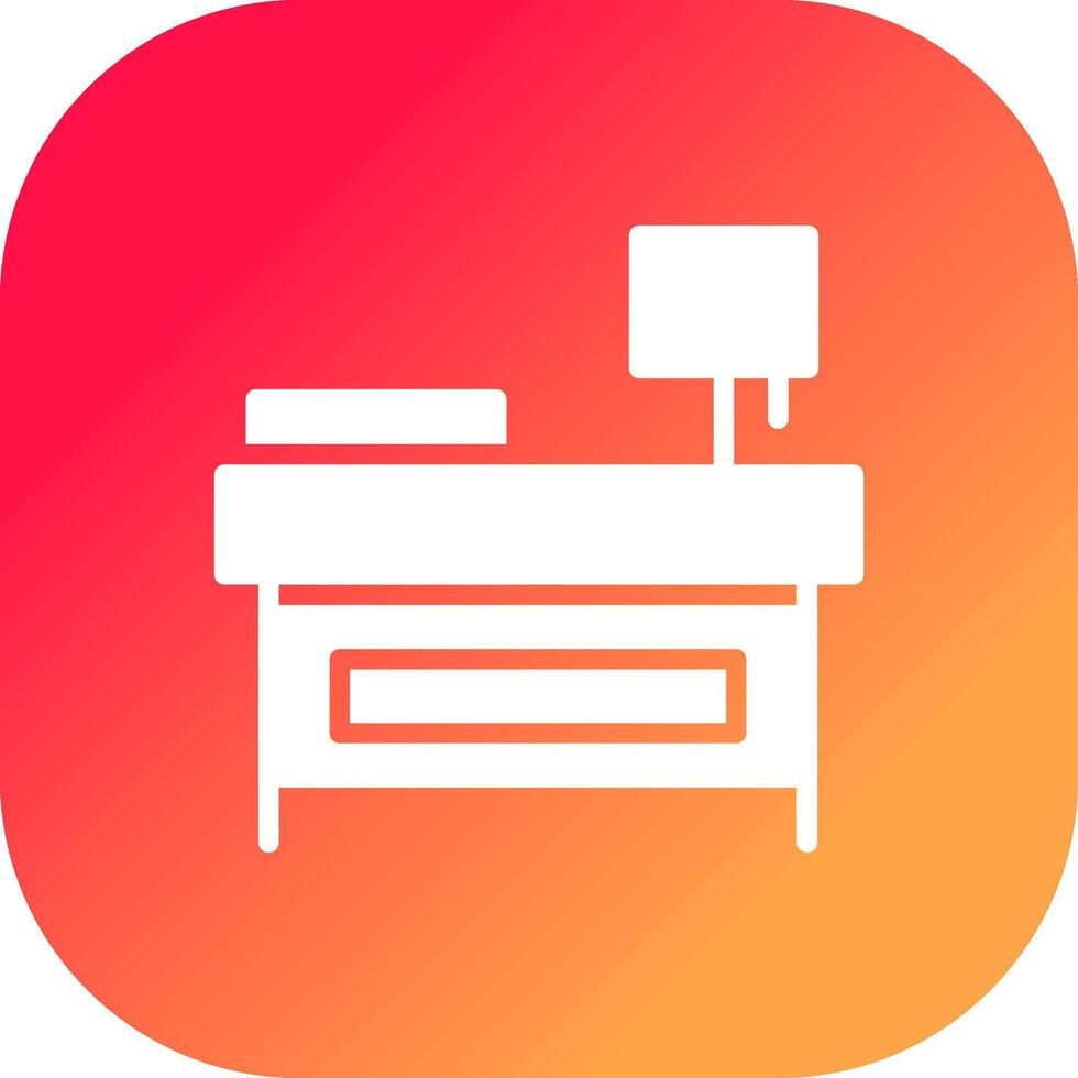 Bedside Table Creative Icon Design vector
