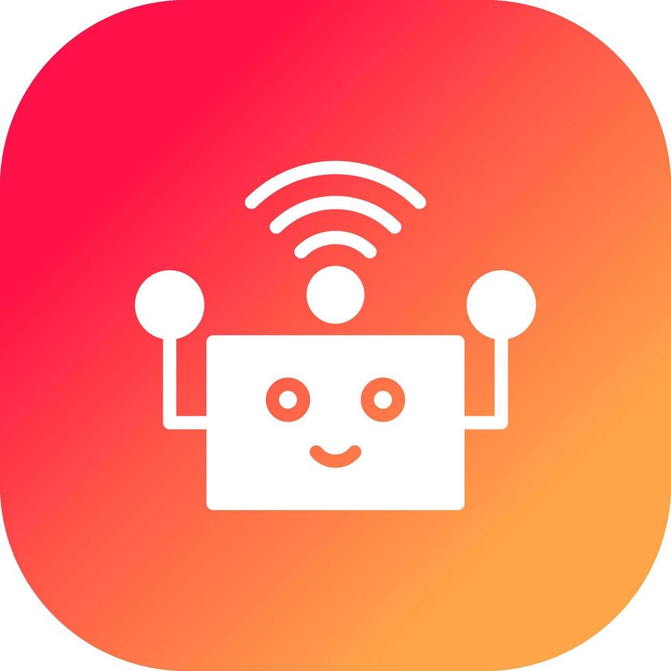 Robot Assistant Creative Icon Design vector