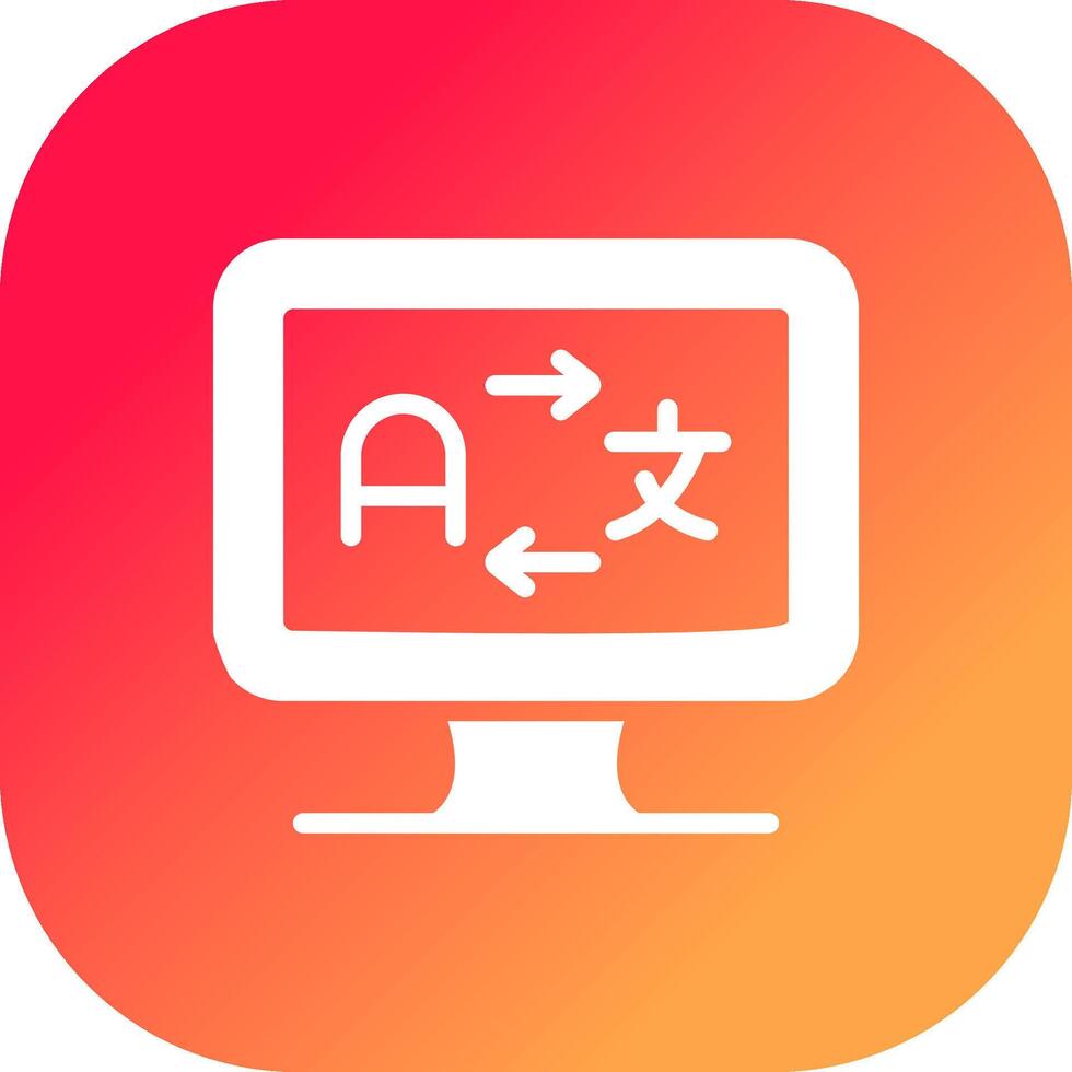 Online Language Teacher Creative Icon Design vector