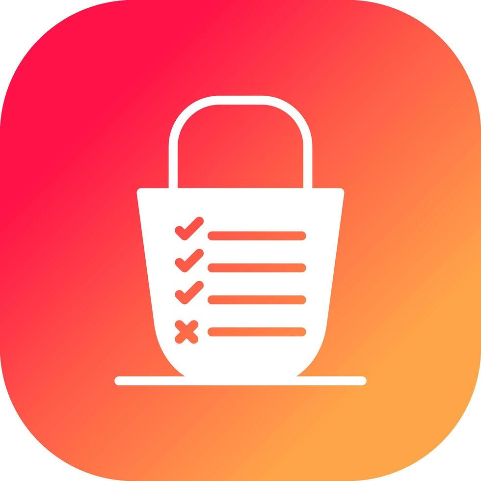 Bucket List Creative Icon Design vector