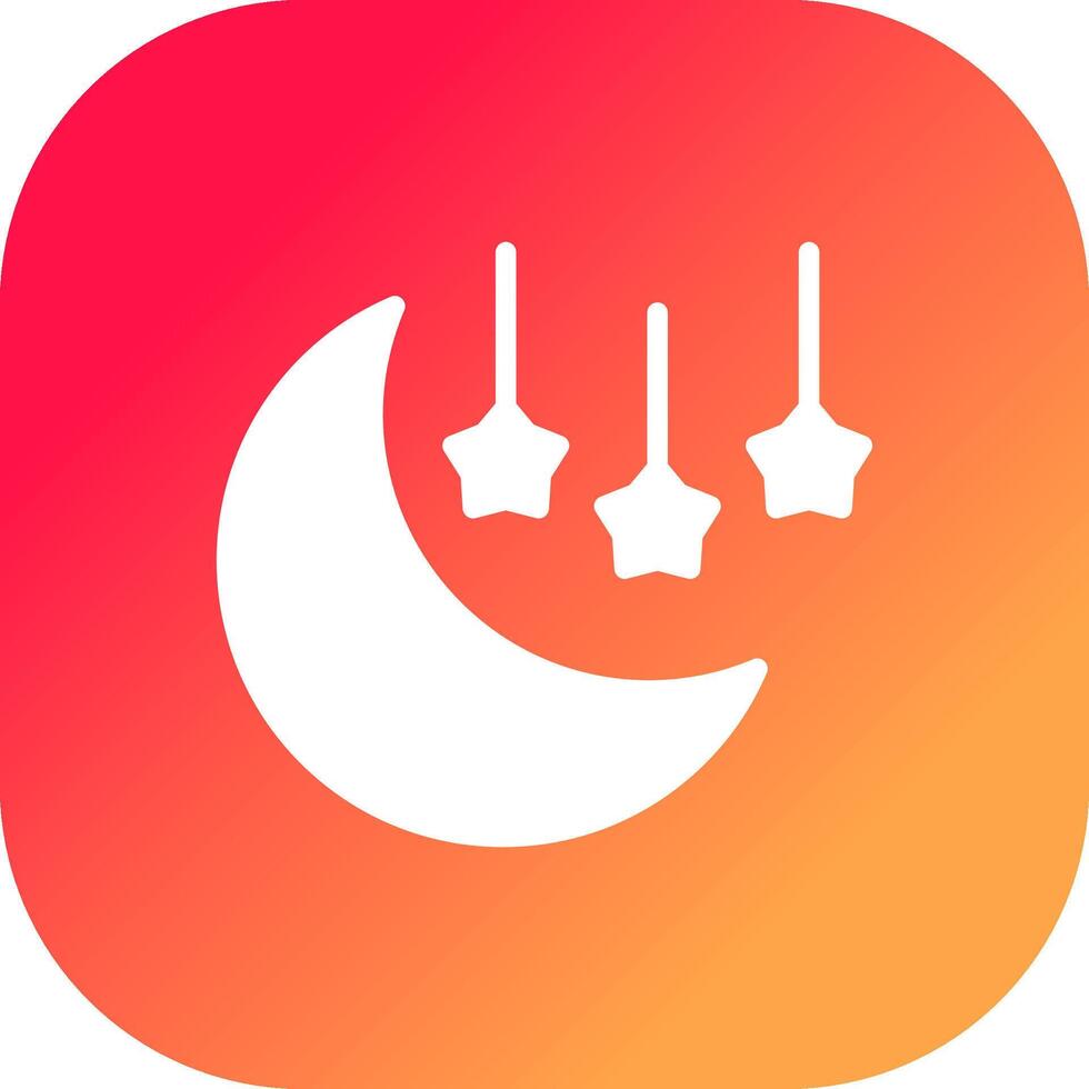 Moon And Stars Creative Icon Design vector