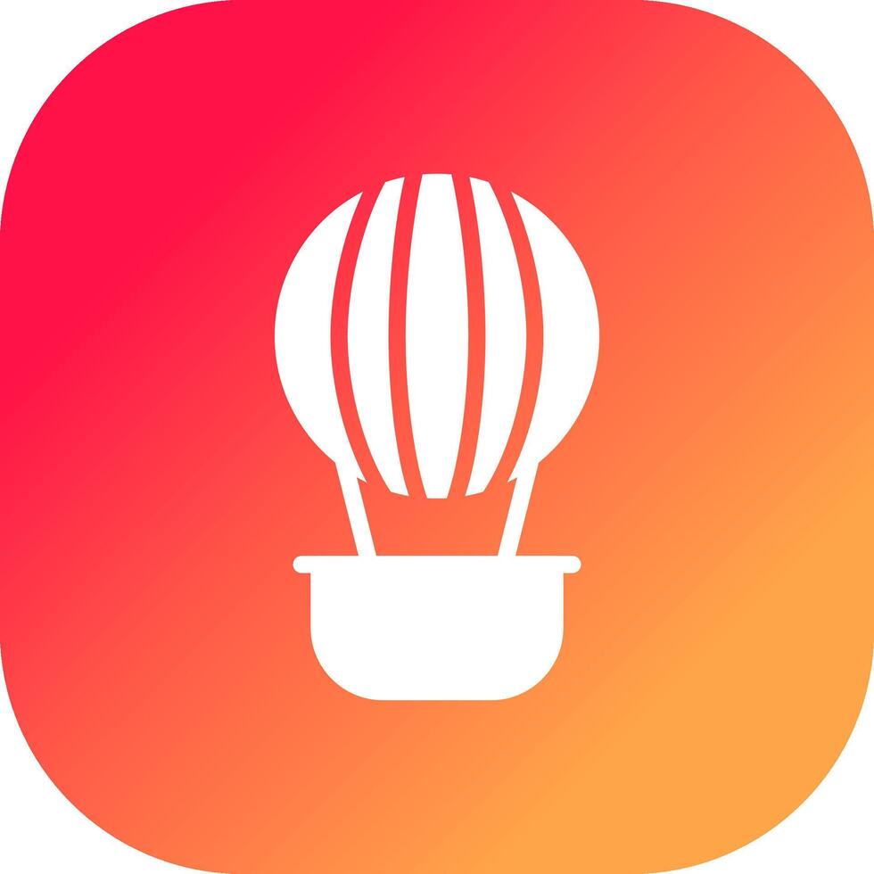 Hot Air Balloon Creative Icon Design vector