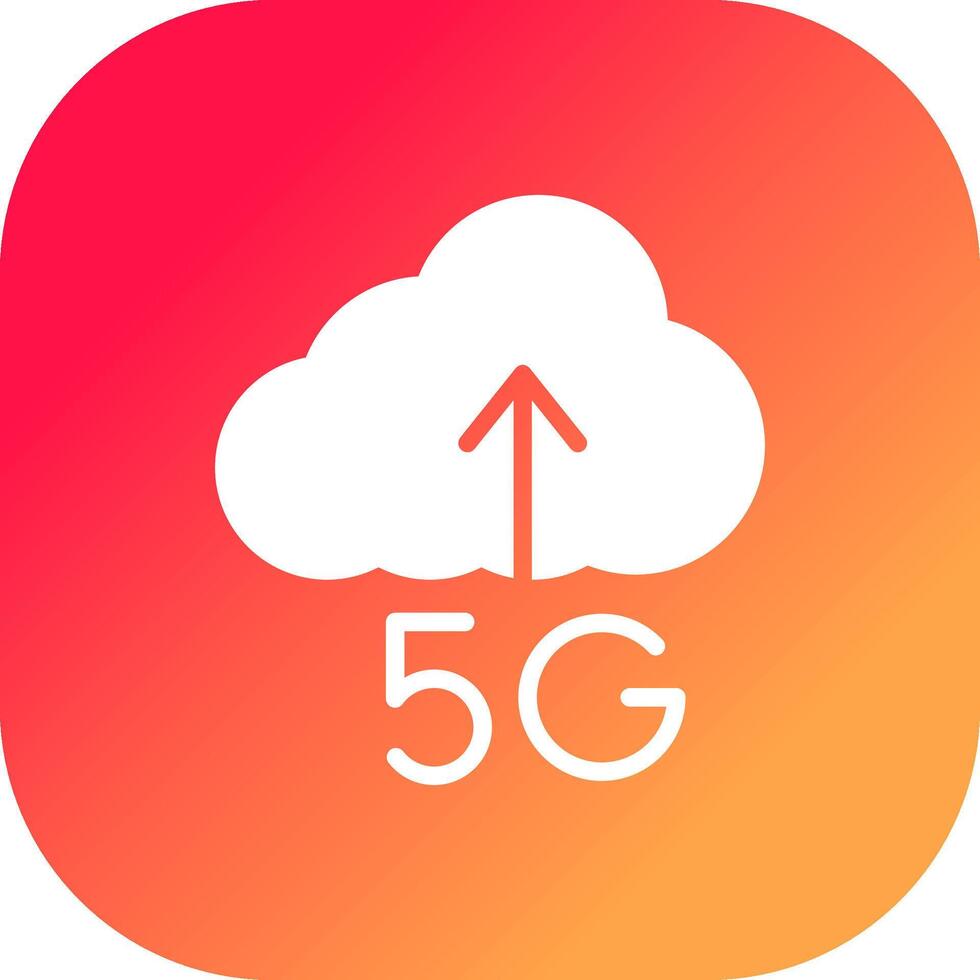 5G Upload Creative Icon Design vector