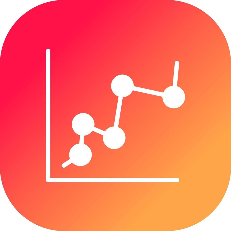Marked Scatter With Smooth Lines Creative Icon Design vector
