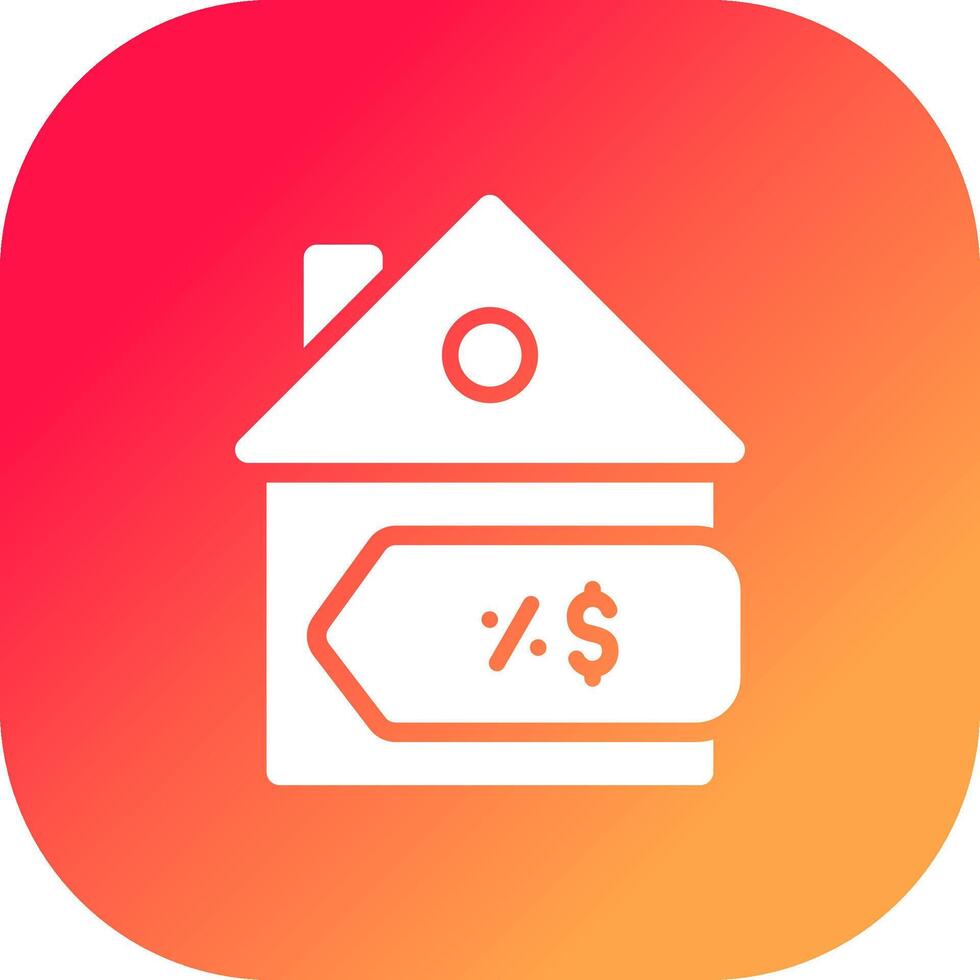 House Sale Creative Icon Design vector