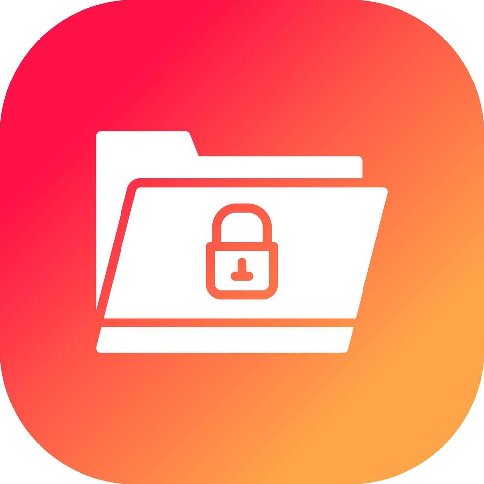 Locked Folder Creative Icon Design vector