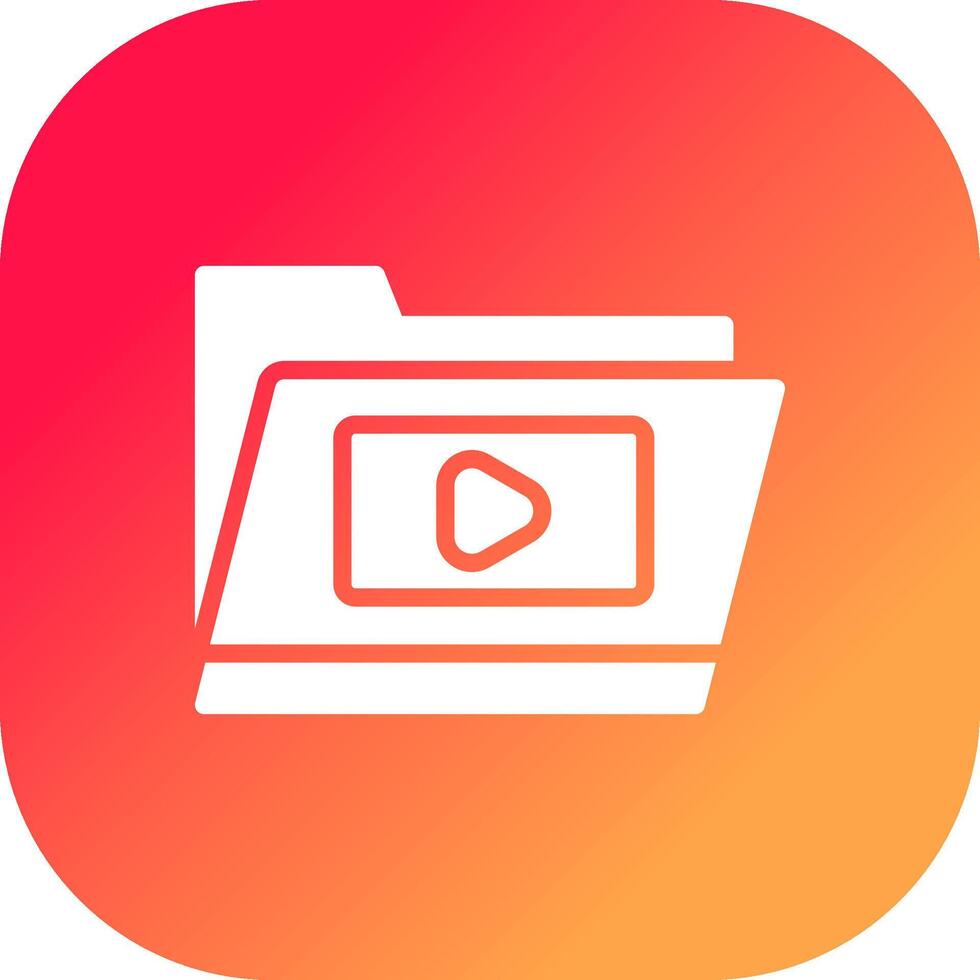 Video Folder Creative Icon Design vector