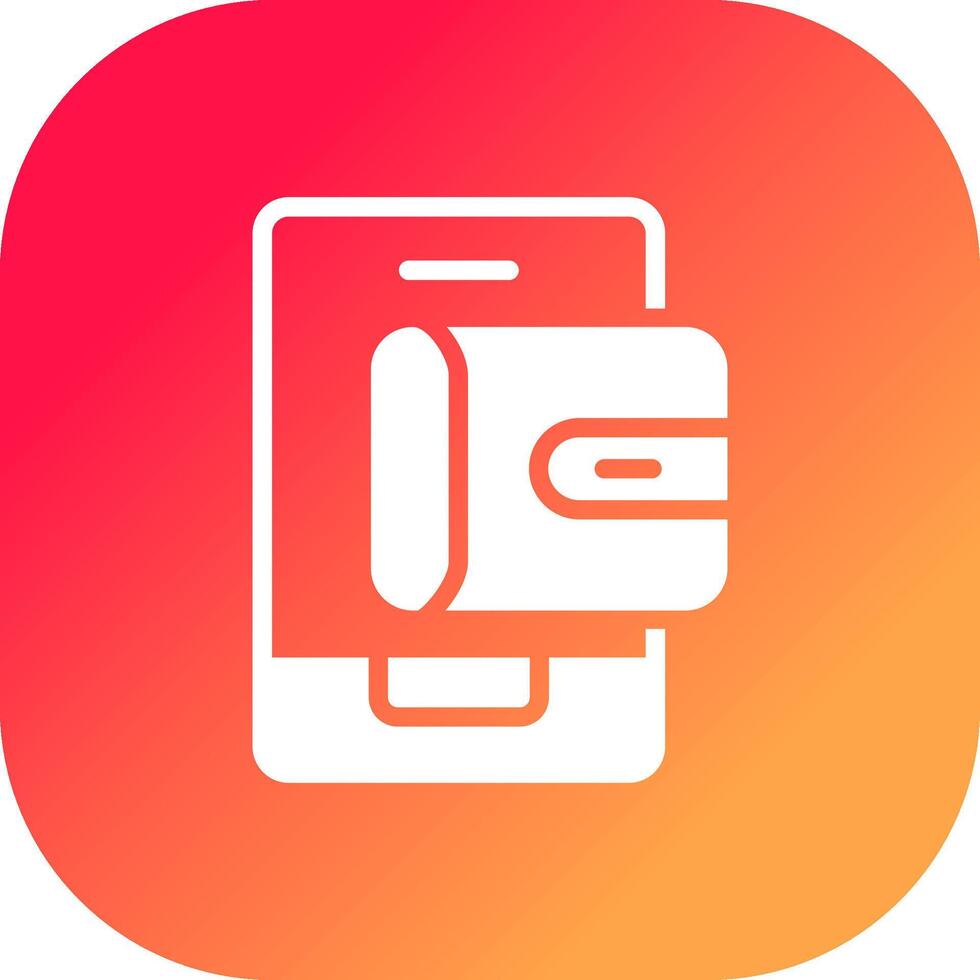 Mobile Wallet Creative Icon Design vector