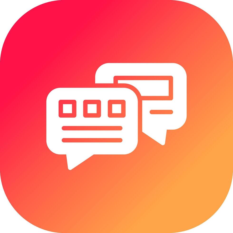 Chat Bubble Creative Icon Design vector