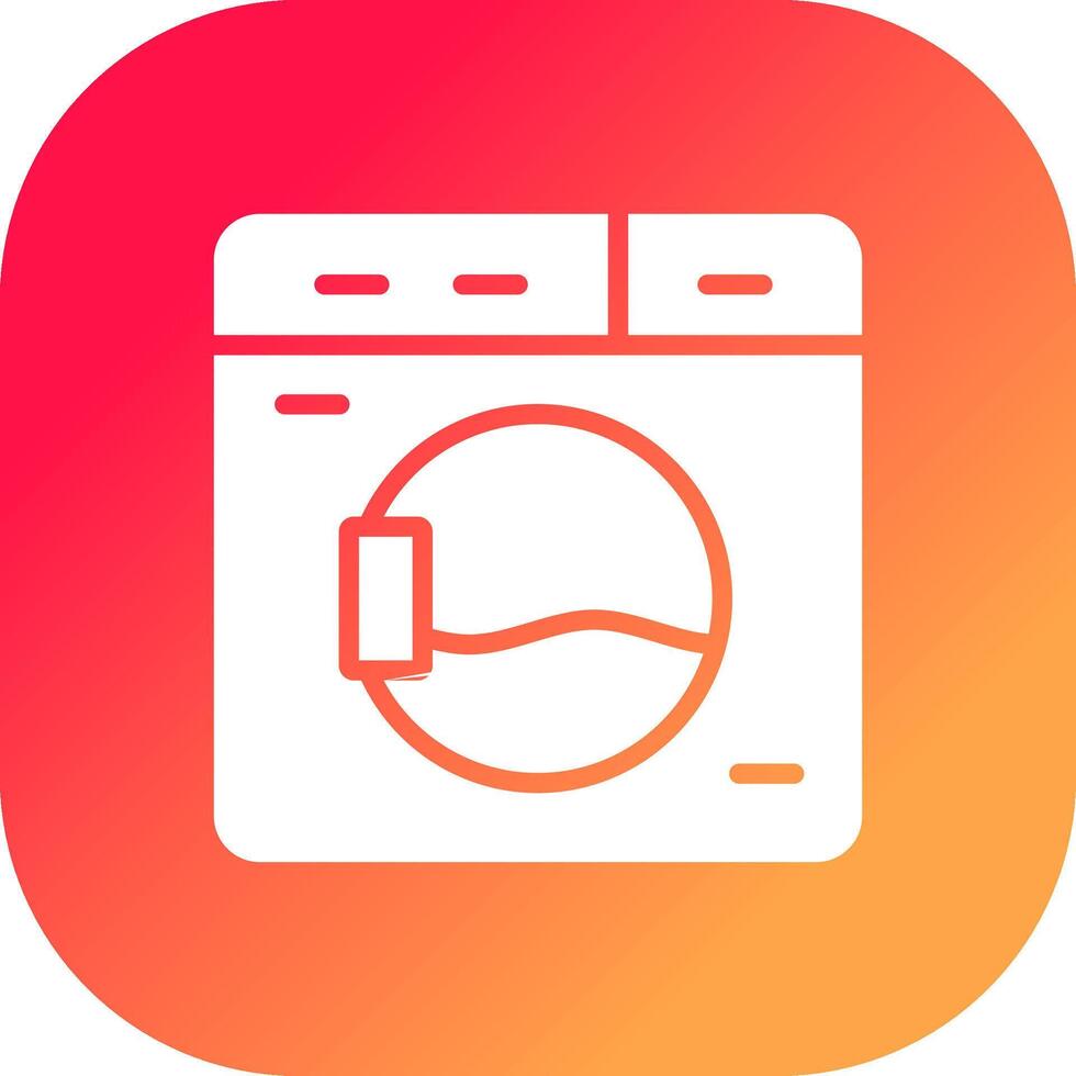 Washing Machine Creative Icon Design vector