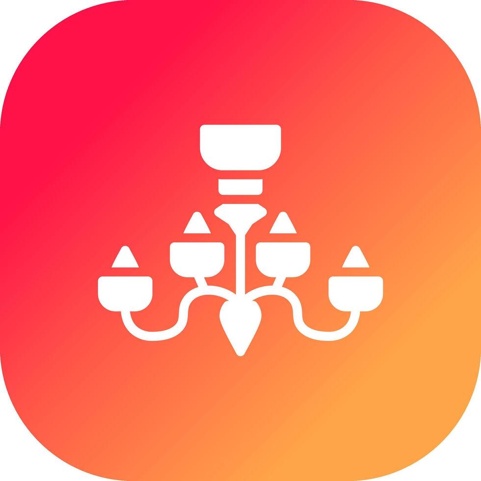 Chandelier Creative Icon Design vector