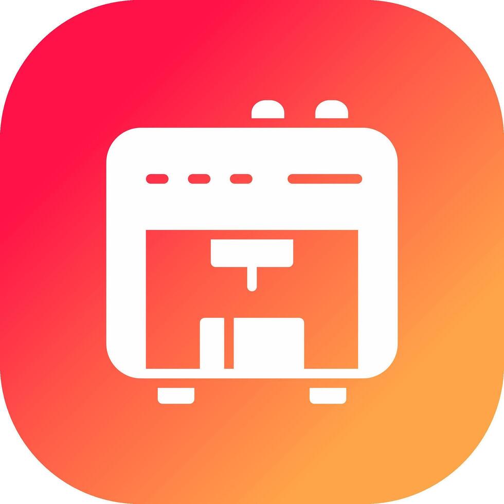3D Printer Creative Icon Design vector