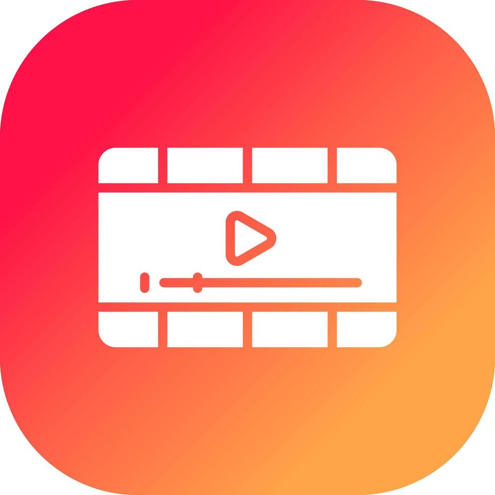 Video Player Creative Icon Design vector