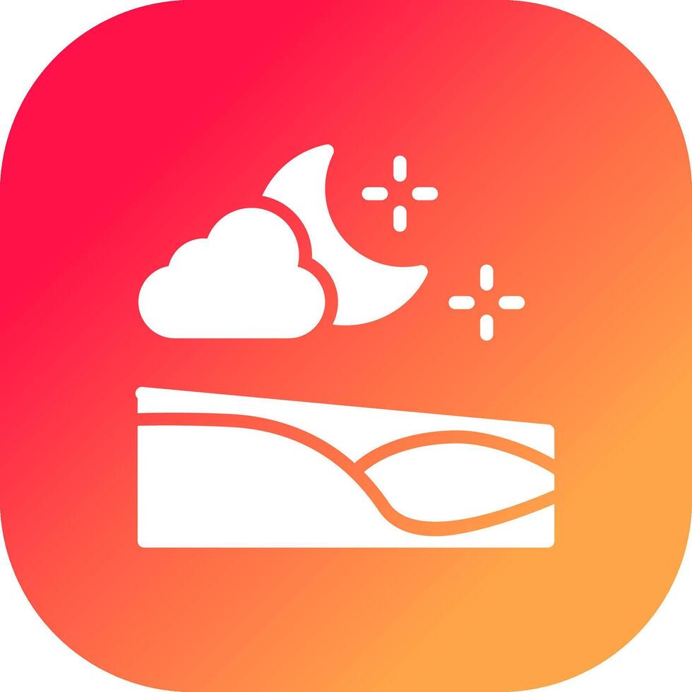 Moon Landscape Creative Icon Design vector