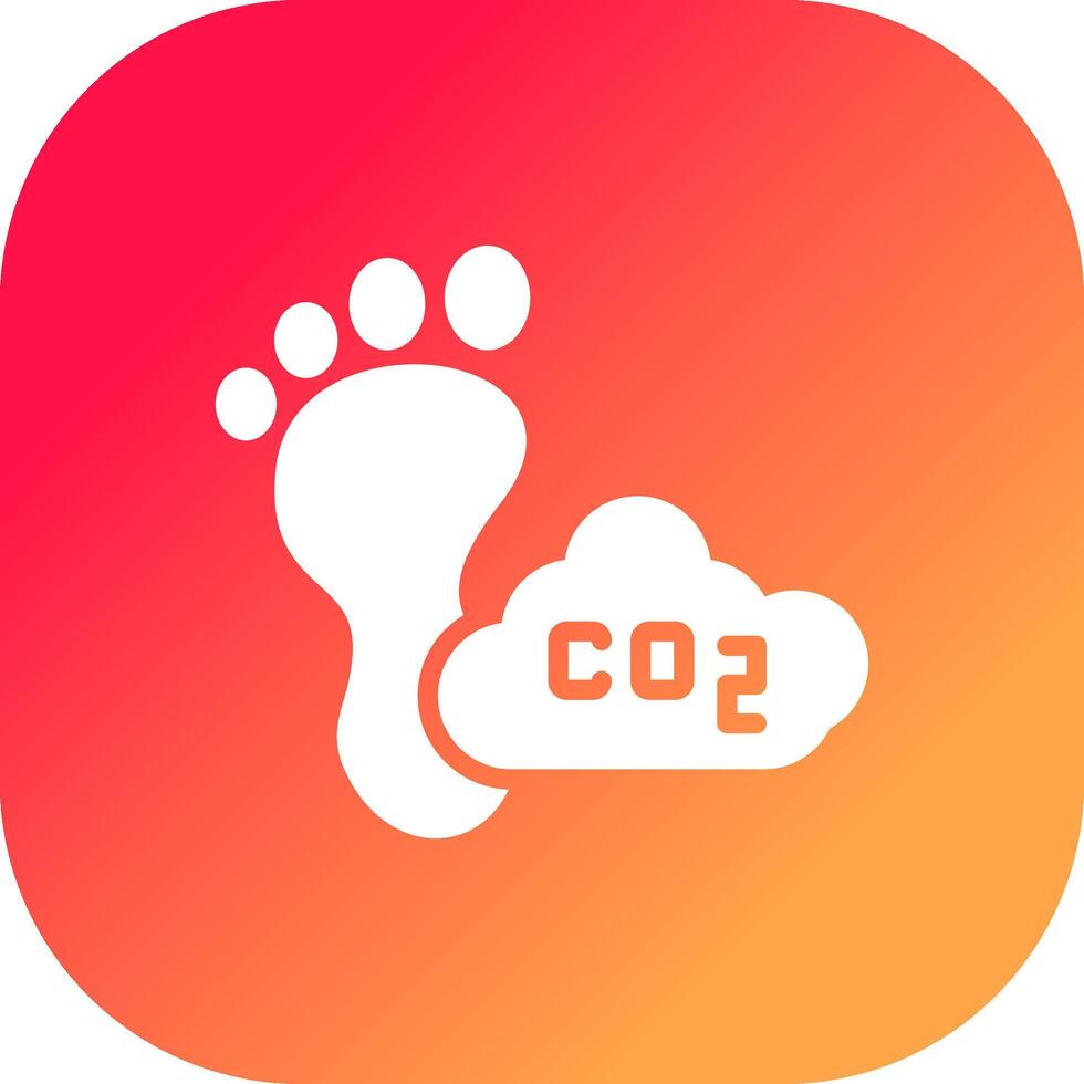 Carbon Footprint Creative Icon Design vector