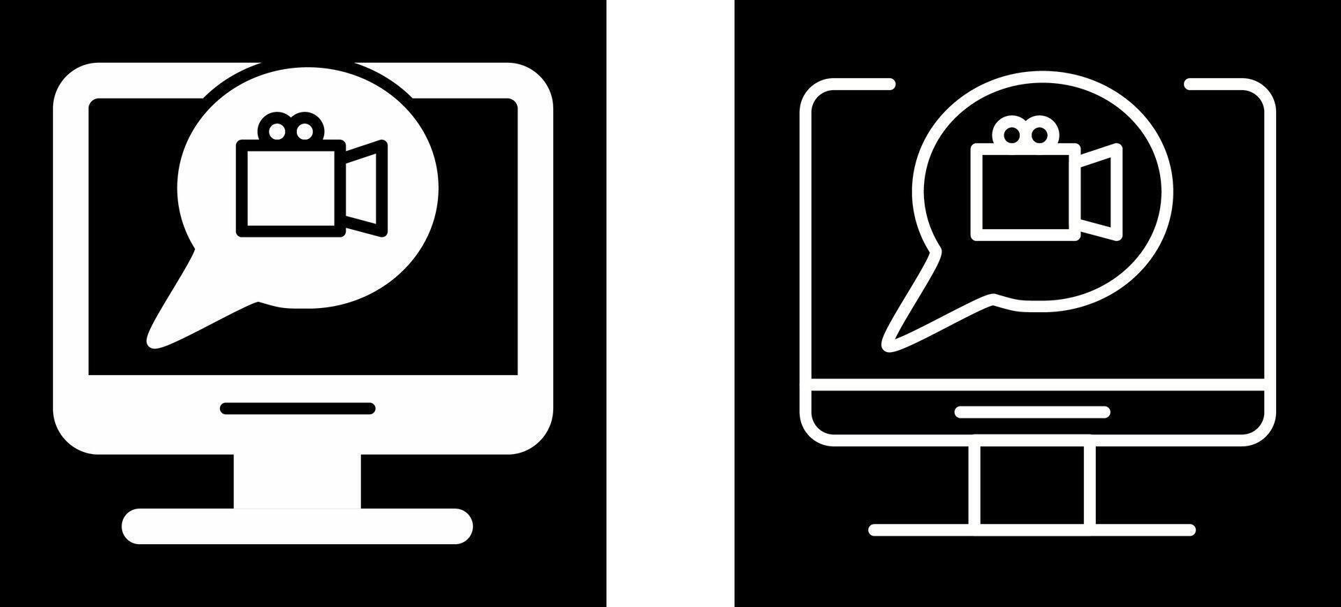 Video Communication Vector Icon